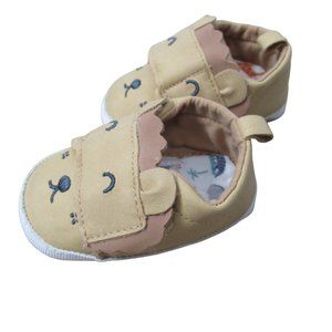 Carters Just‎ One You Sneaker Tennis Shoes Unisex 0-3M Tan Brown Pullover Straps